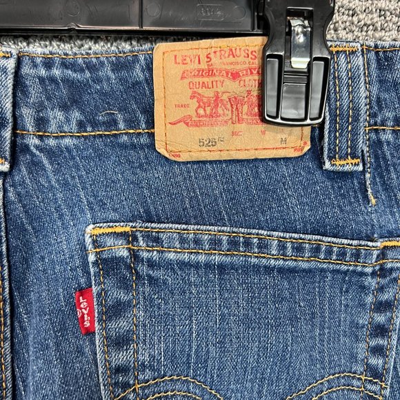 Levi's 525 Jeans Boot Cut Stretch Women's Size 10 Mid Rise Blue 28.5 in Inseam - Picture 12 of 16